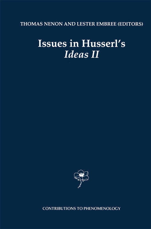 Book cover of Issues in Husserl’s Ideas II (1996) (Contributions to Phenomenology #24)