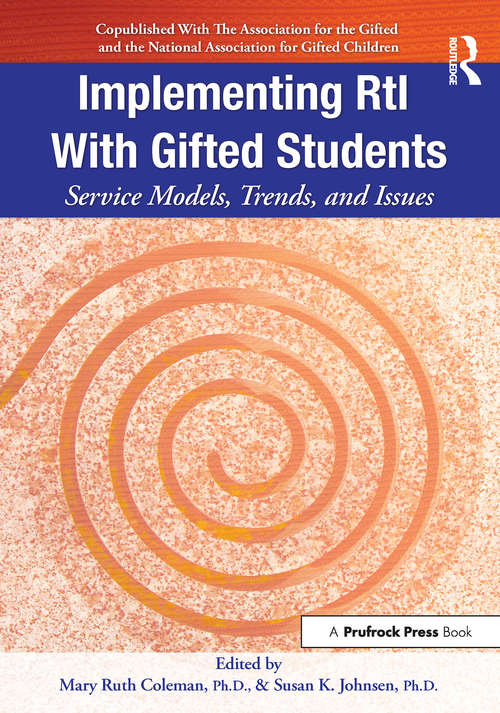 Book cover of Implementing RtI With Gifted Students: Service Models, Trends, and Issues