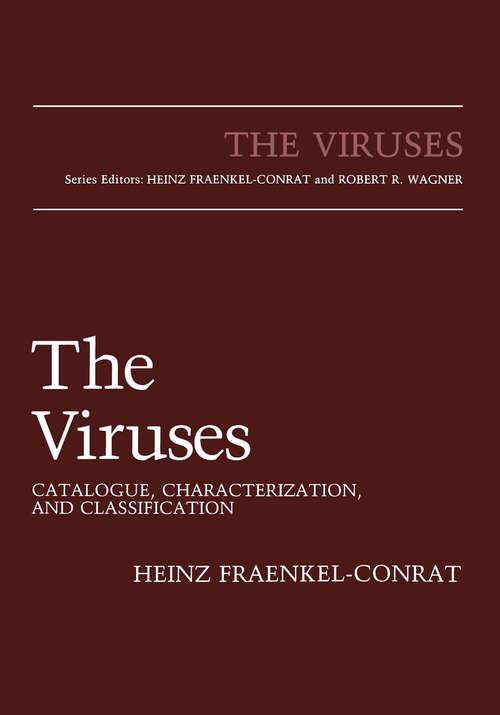 Book cover of The Viruses: Catalogue, Characterization, and Classification (1985) (The Viruses)