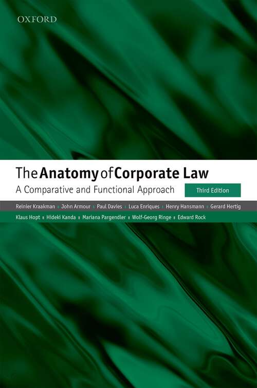 Book cover of The Anatomy of Corporate Law: A Comparative and Functional Approach