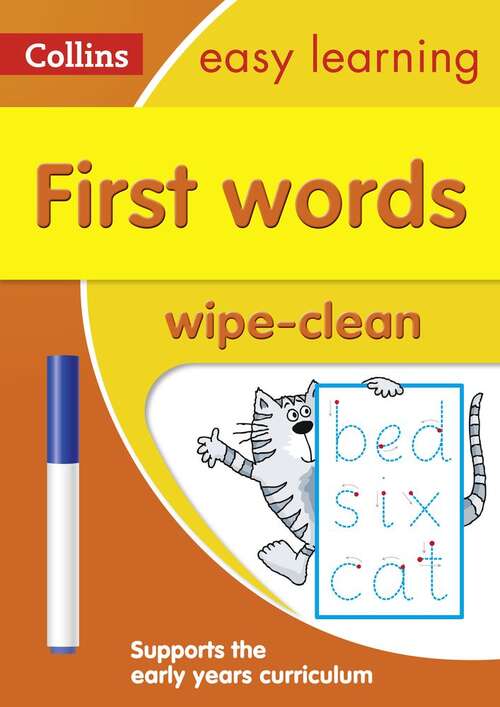 Book cover of Collins Easy Learning Preschool — FIRST WORDS AGE 3-5 WIPE CLEAN ACTIVITY BOOK (PDF)
