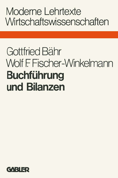 Book cover of Buchführung und Bilanzen (1978) (Moderne Lehrtexte: Wirtschaftswissenschaften)