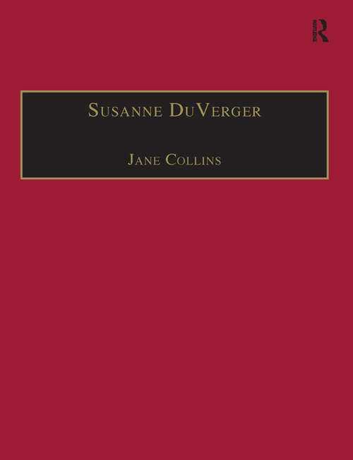 Book cover of Susanne DuVerger: Printed Writings 1500–1640: Series 1, Part One, Volume 5 (The Early Modern Englishwoman: A Facsimile Library of Essential Works & Printed Writings, 1500-1640: Series I, Part One)