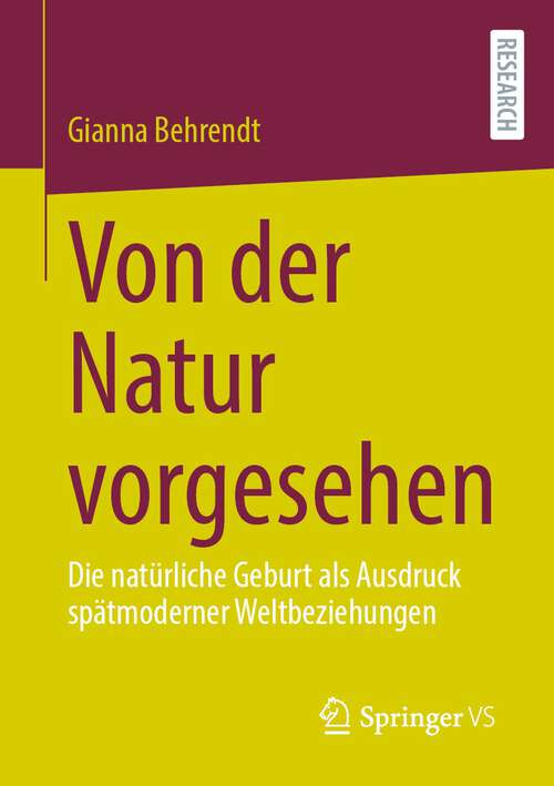 Book cover of Von der Natur vorgesehen