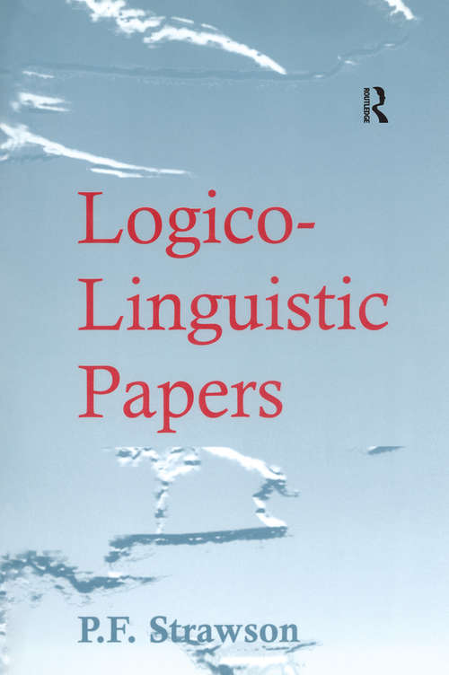 Book cover of Logico-Linguistic Papers (5)