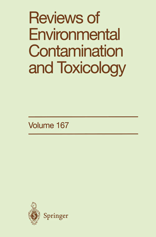 Book cover of Reviews of Environmental Contamination and Toxicology: Continuation of Residue Reviews (2000) (Reviews of Environmental Contamination and Toxicology #167)
