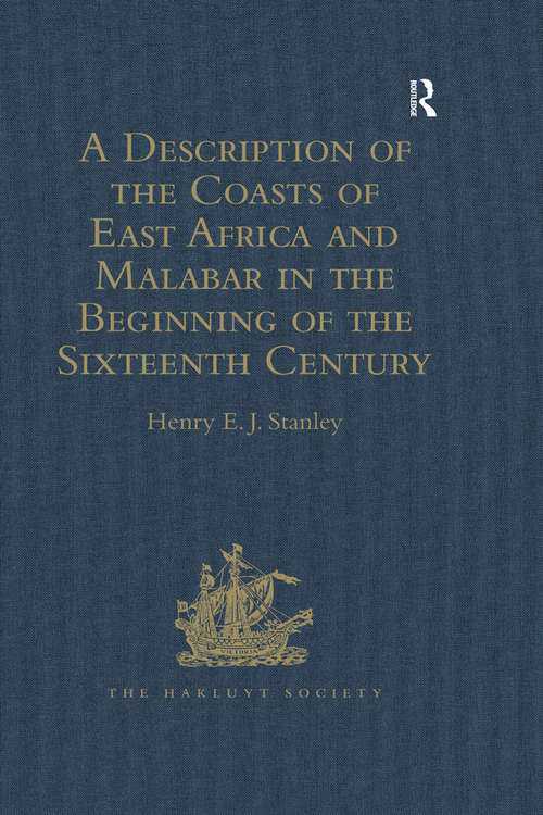 Book cover of A Description of the Coasts of East Africa and Malabar in the Beginning of the Sixteenth Century, by Duarte Barbosa, a Portuguese (Hakluyt Society, First Series)