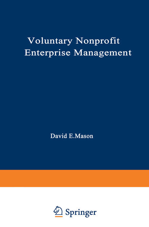 Book cover of Voluntary Nonprofit Enterprise Management (1984) (Nonprofit Management and Finance)