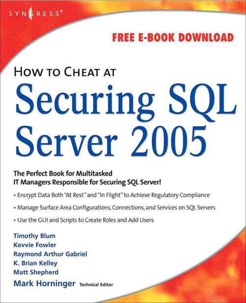 Book cover of How to Cheat at Securing SQL Server 2005