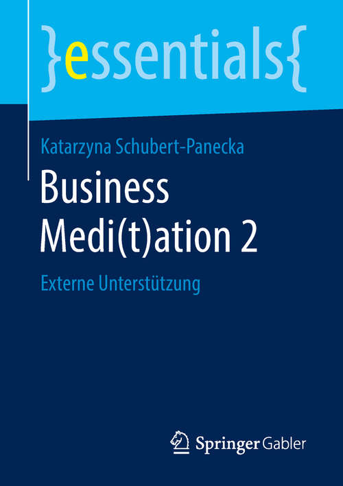 Book cover of Business Medi: Externe Unterstützung (1. Aufl. 2018) (essentials)