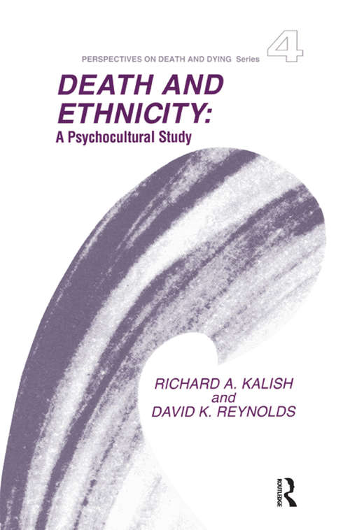 Book cover of Death and Ethnicity: A Psychocultural Study