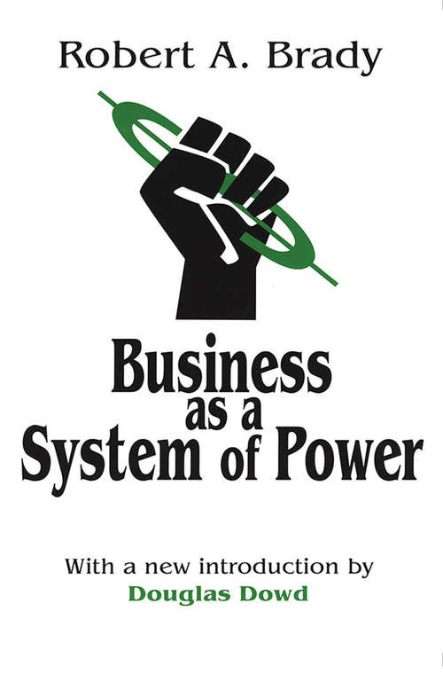 Book cover of Business as a System of Power