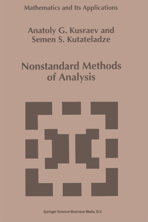Book cover of Nonstandard Methods of Analysis (1994) (Mathematics and Its Applications #291)