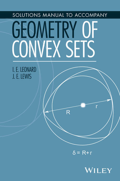 Book cover of Solutions Manual to Accompany Geometry of Convex Sets