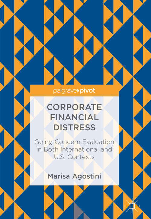 Book cover of Corporate Financial Distress: Going Concern Evaluation in Both International and U.S. Contexts