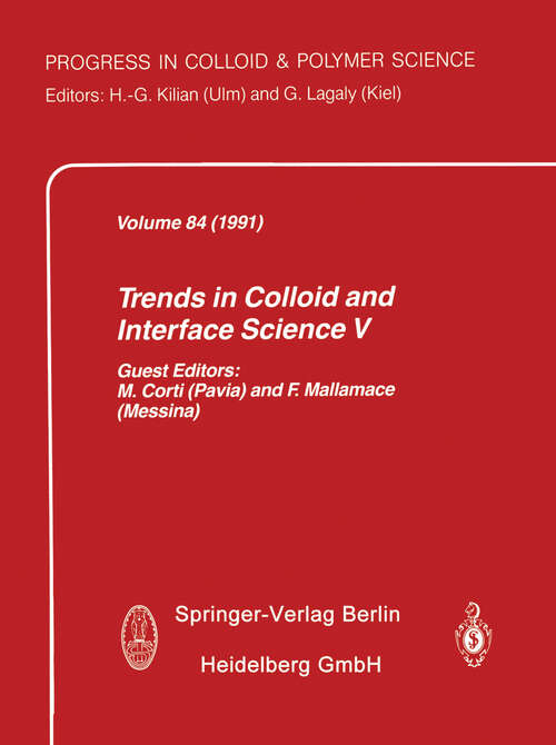 Book cover of Trends in Colloid and Interface Science V (1991) (Progress in Colloid and Polymer Science #84)