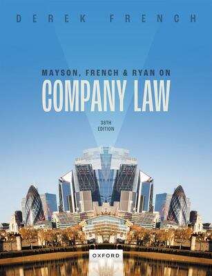 Book cover of Mayson, French, and Ryan on Company Law (PDF) (38)