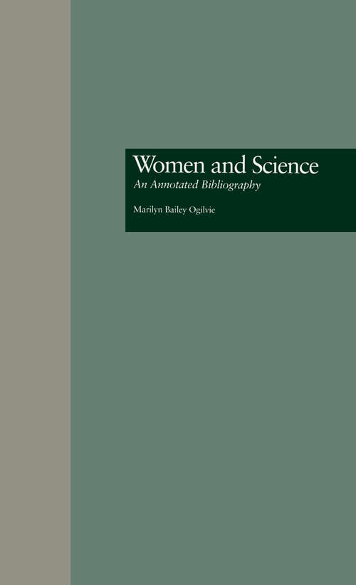 Book cover of Women and Science: An Annotated Bibliography