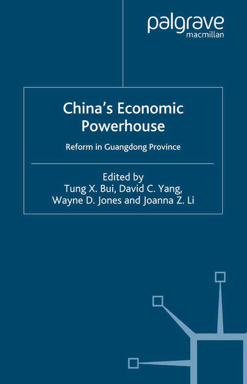 Book cover of China's Economic Powerhouse: Economic Reform in Guangdong Province (2003)