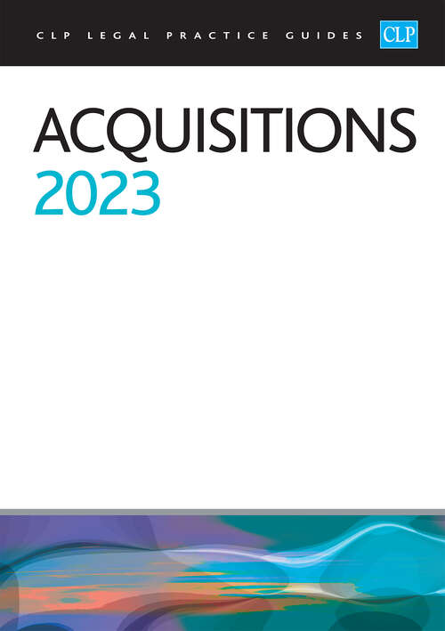 Book cover of Acquisitions 2023: Legal Practice Course Guides (LPC)