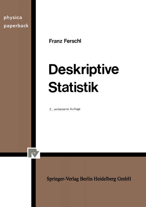 Book cover of Deskriptive Statistik (2. Aufl. 1980)