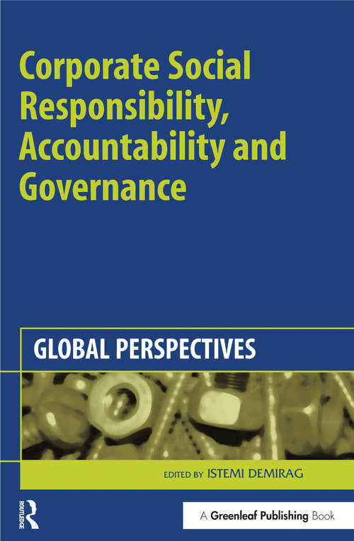 Book cover of Corporate Social Responsibility, Accountability and Governance: Global Perspectives