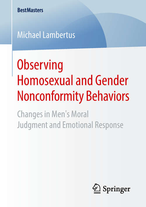 Book cover of Observing Homosexual and Gender Nonconformity Behaviors