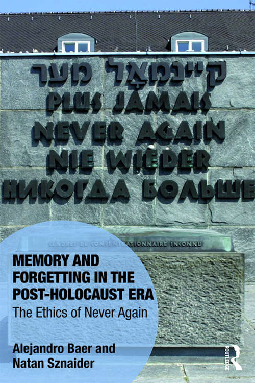 Book cover of Memory and Forgetting in the Post-Holocaust Era: The Ethics of Never Again (Memory Studies: Global Constellations)
