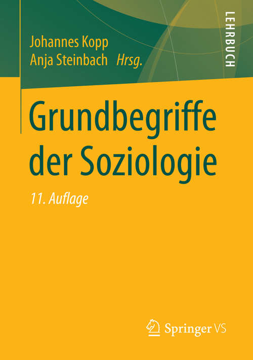 Book cover of Grundbegriffe der Soziologie (11. Aufl. 2016)