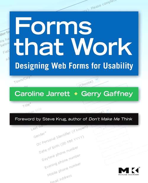Book cover of Forms that Work: Designing Web Forms for Usability (Interactive Technologies)