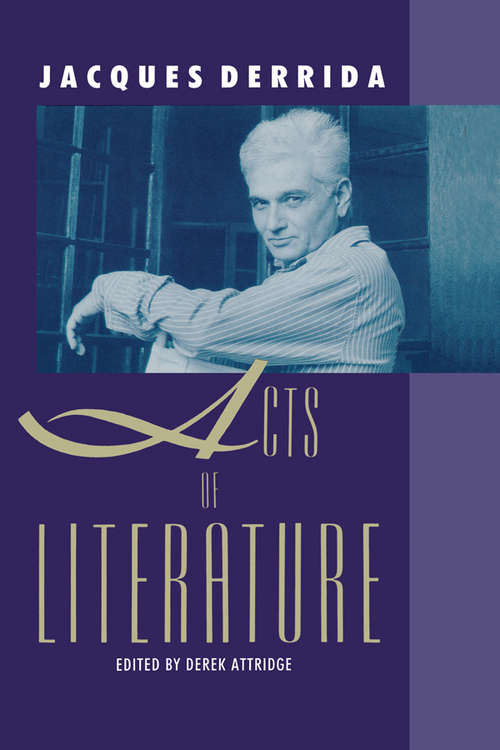 Book cover of Acts of Literature