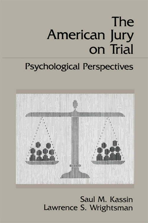 Book cover of The American Jury On Trial: Psychological Perspectives