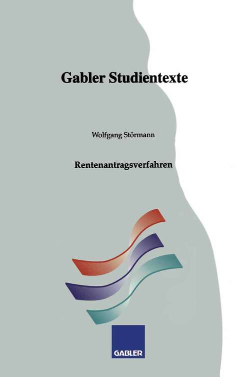 Book cover of Rentenantragsverfahren (1993) (Gabler-Studientexte)
