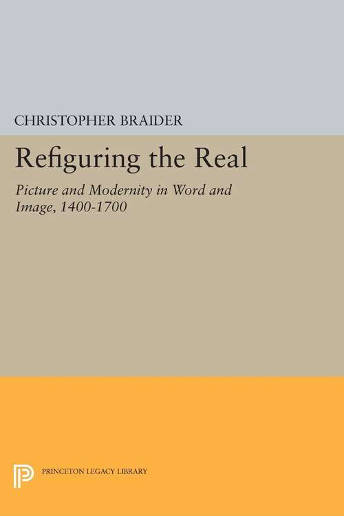 Book cover of Refiguring the Real: Picture and Modernity in Word and Image, 1400-1700