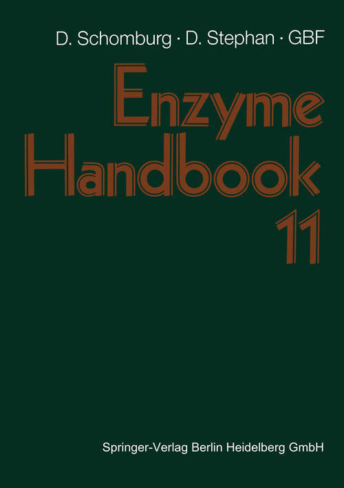 Book cover of Enzyme Handbook: Volume 11: Class 2.1 - 2.3 Transferases (1996)