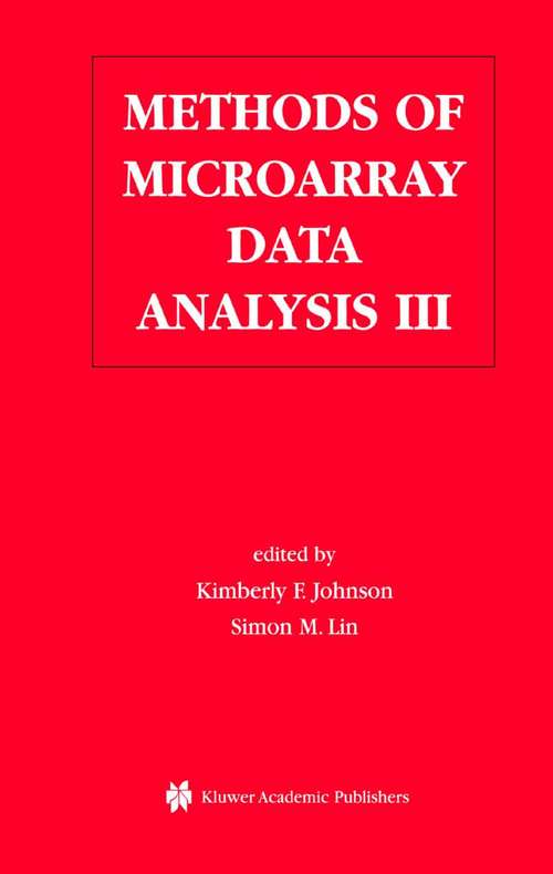 Book cover of Methods of Microarray Data Analysis III: Papers from CAMDA ‘02 (2003)