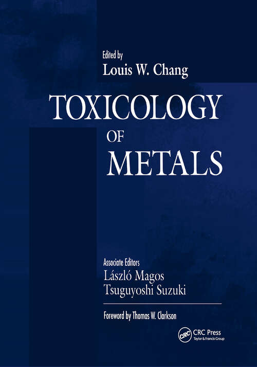 Book cover of Toxicology of Metals, Volume I