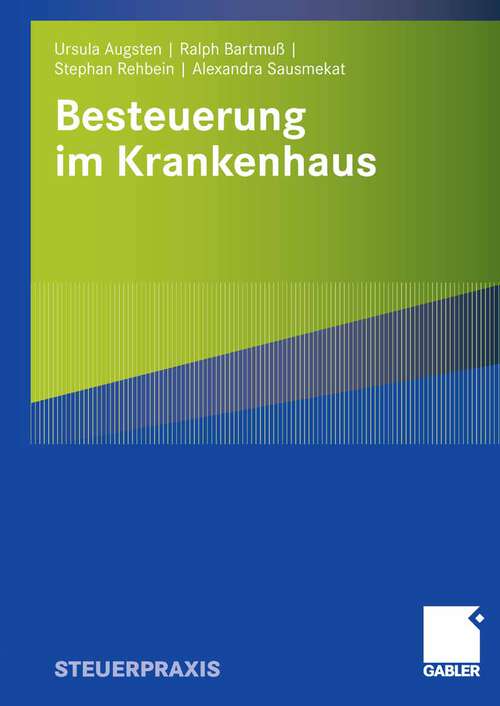 Book cover of Besteuerung im Krankenhaus (2008)