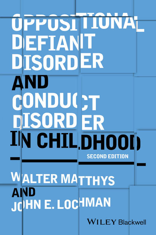 Book cover of Oppositional Defiant Disorder and Conduct Disorder in Childhood (2)
