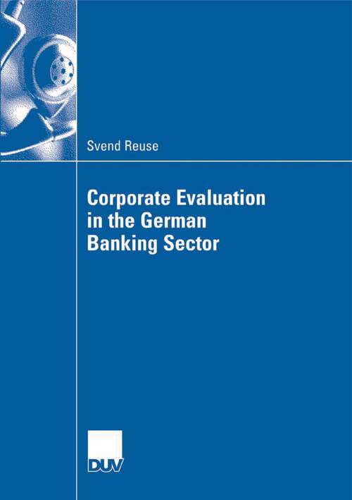 Book cover of Corporate Evaluation in the German Banking Sector (2007)