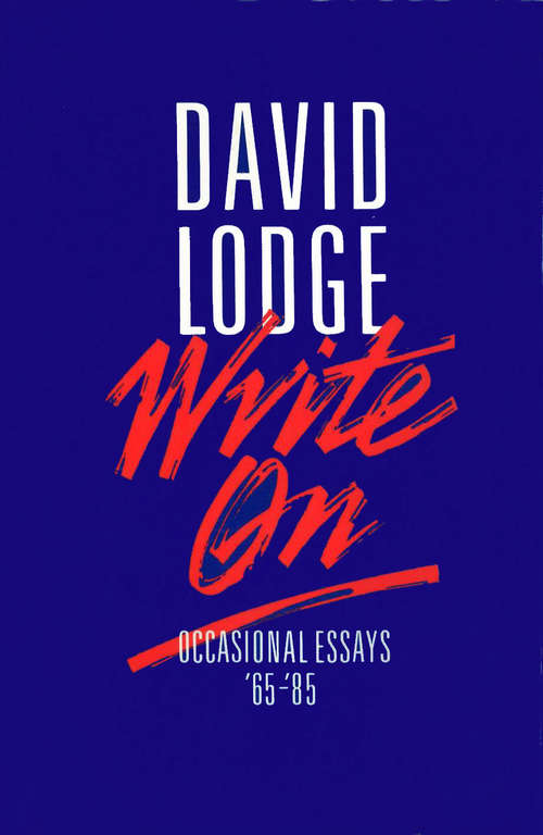 Book cover of Write On: Occasional Essays