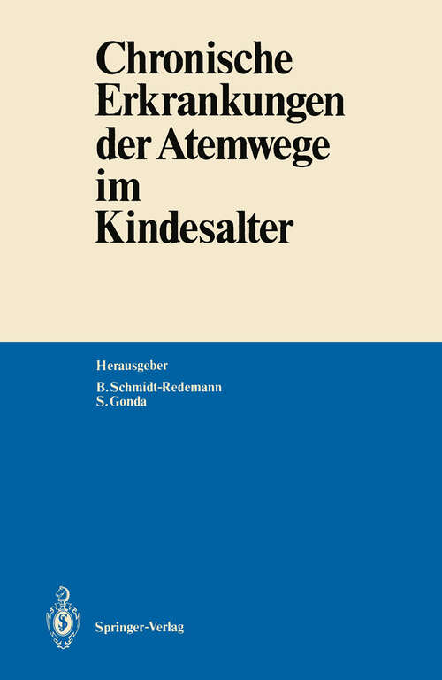 Book cover of Chronische Erkrankungen der Atemwege im Kindesalter (1987)