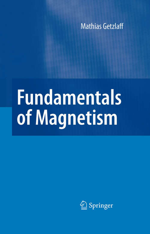 Book cover of Fundamentals of Magnetism (2008)