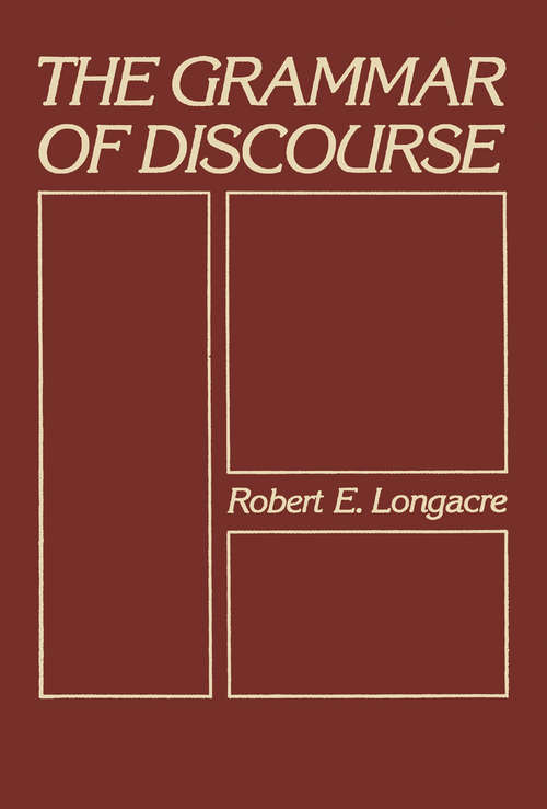 Book cover of The Grammar of Discourse (1983) (Topics in Language and Linguistics)