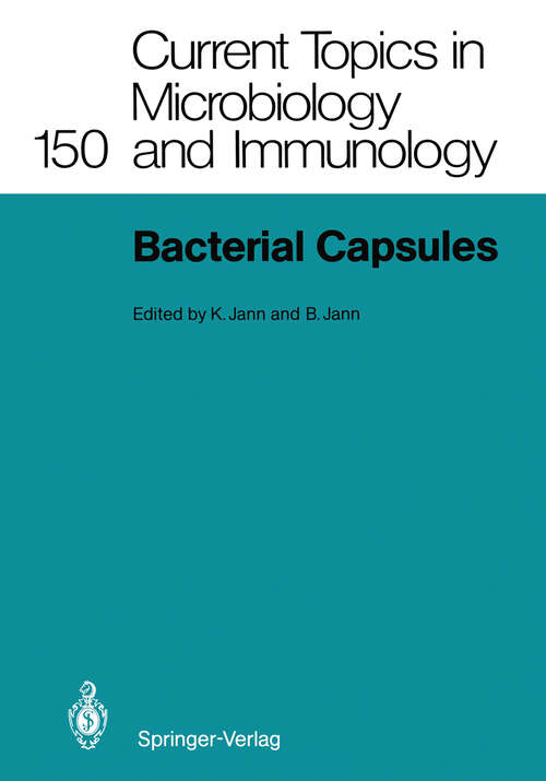 Book cover of Bacterial Capsules (1990) (Current Topics in Microbiology and Immunology #150)