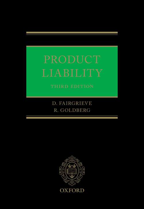 Book cover of Product Liability