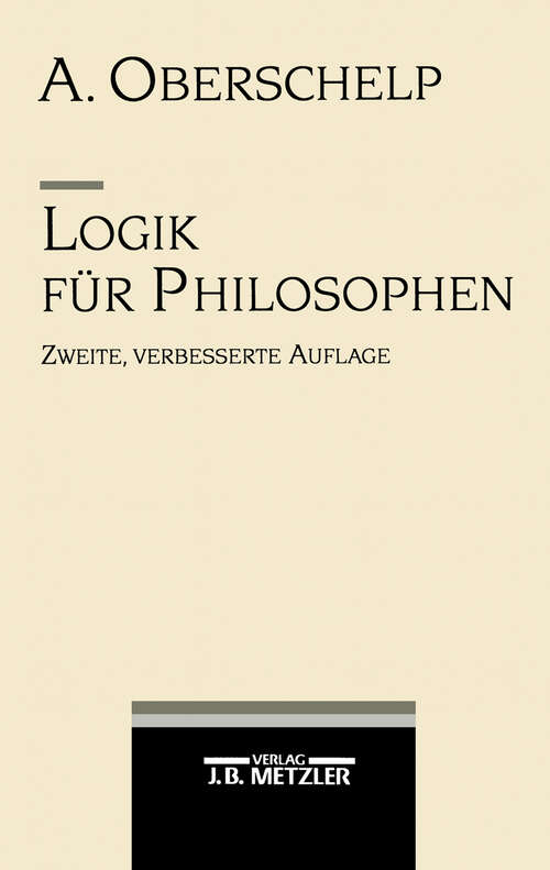 Book cover of Logik für Philosophen (2. Aufl. 1997)