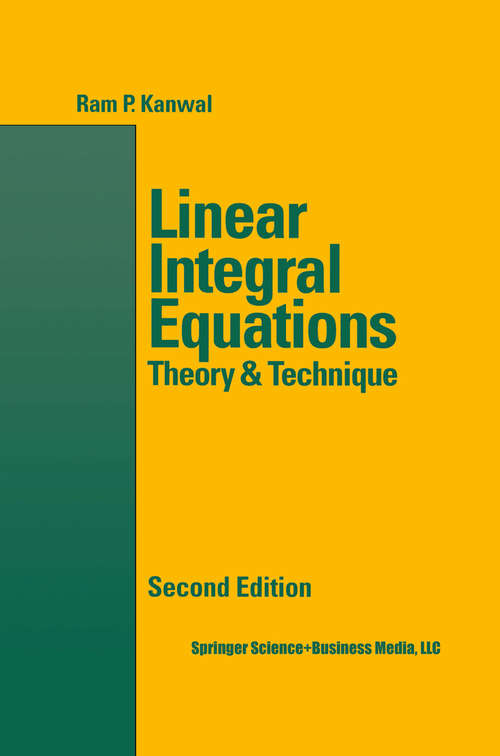 Book cover of Linear Integral Equations (2nd ed. 1997)