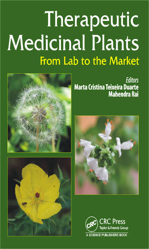 Book cover of Therapeutic Medicinal Plants: From Lab to the Market