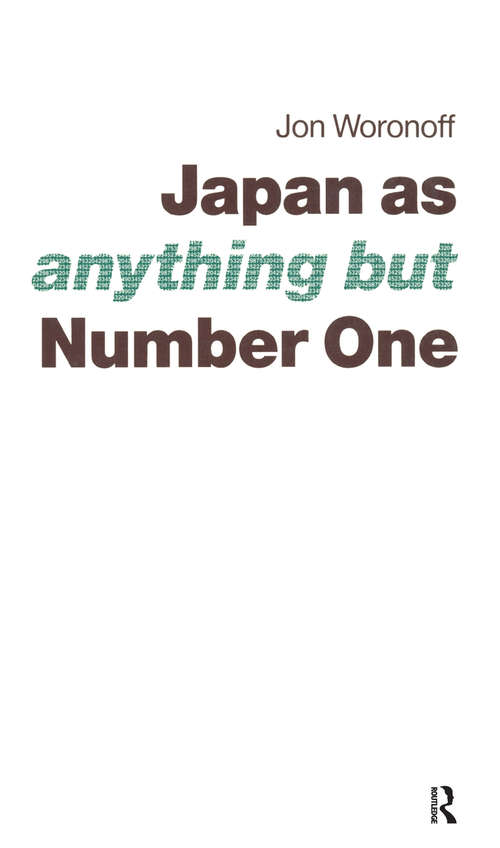 Book cover of Japan as (Anything but) Number One